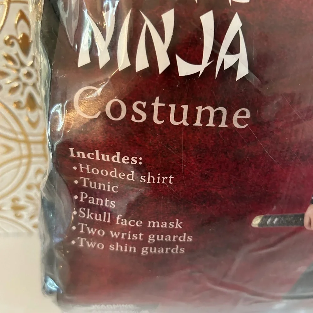 Skull Ninja Costume for Kids - Black and White